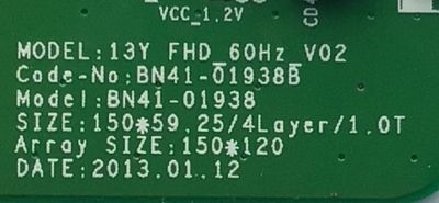 T-CON PARA TV SAMSUNG / NUMERO DE PARTE BN95-00854R / BN41-01938B / BN9500854R / 00854R / BN97-06992A / PANEL CY-PK270BNAV1F / LC27F398FWNXZA AA10 - Imagen 2